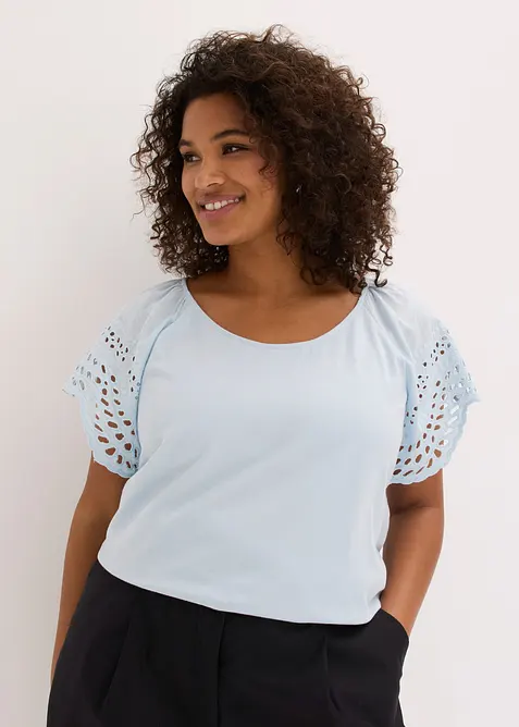 Topp i bomullsmix, bonprix