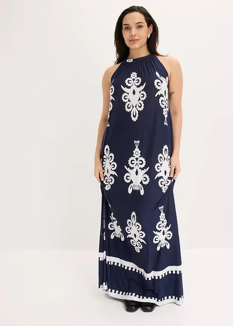 Jerseykl&auml;nning i mjuk viskosmix, bonprix