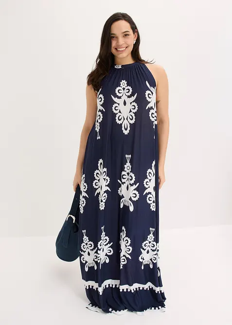 Jerseykl&auml;nning i mjuk viskosmix, bonprix