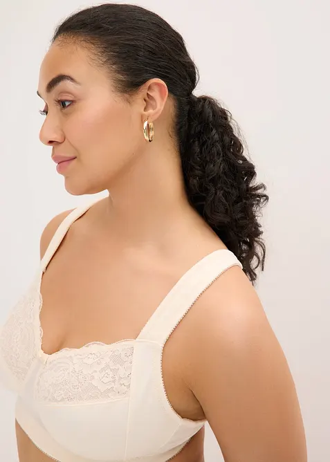 Avlastande BH utan bygel, med vadderade axelband, bonprix