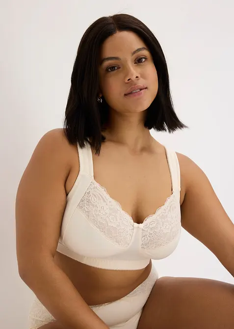 Avlastande BH utan bygel, med vadderade axelband, bonprix