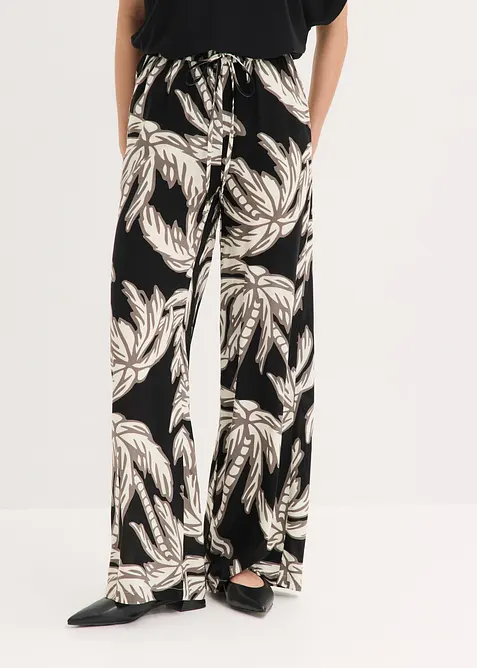 Vid byxa i b&ouml;ljande viskos, bonprix