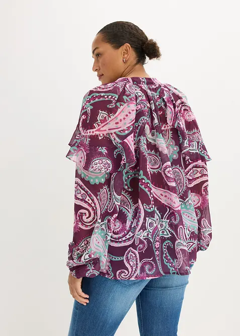 Blustunika med volanger, bonprix