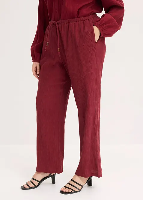 Dra p&aring;-byxa med struktureffekt, bonprix