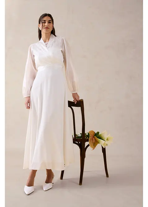 Bolero av tunn tyll med knytdetalj, bonprix