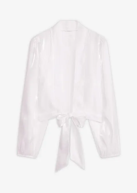 Bolero av tunn tyll med knytdetalj, bonprix