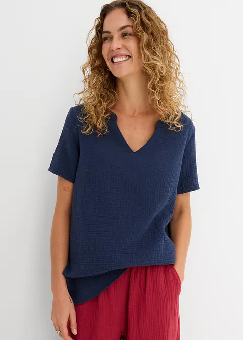 L&aring;ng muslintunika i ren bomull, bonprix