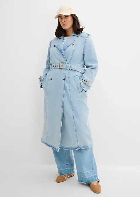 Trenchcoat i denim, bonprix