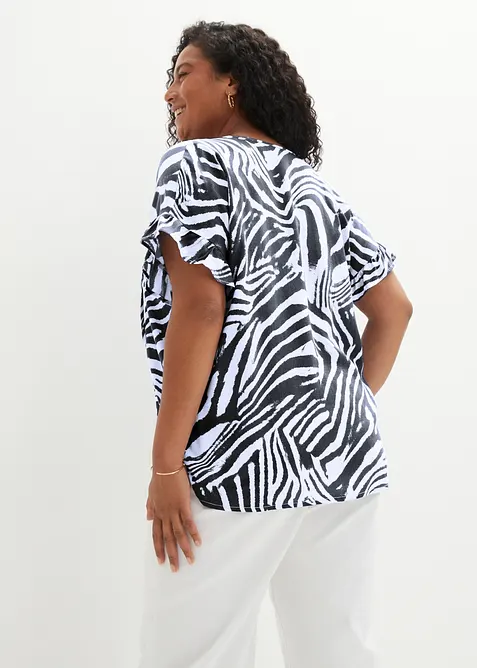 Avslappnad blustunika i viskos, bonprix