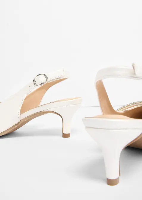 Slingbackpumps med glitterstenar, bonprix
