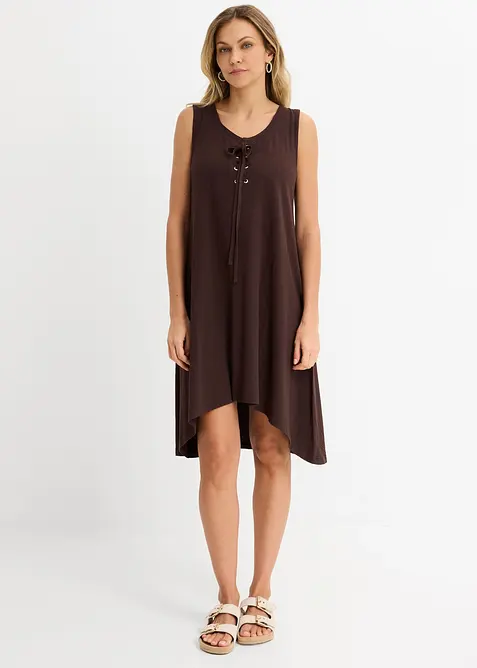 Jerseykl&auml;nning med sn&ouml;rning, bonprix