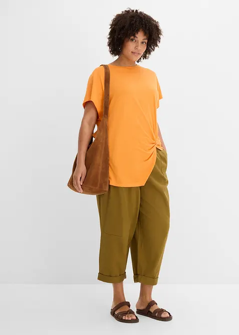 Topp med knutdetalj i ekologisk bomull, bonprix