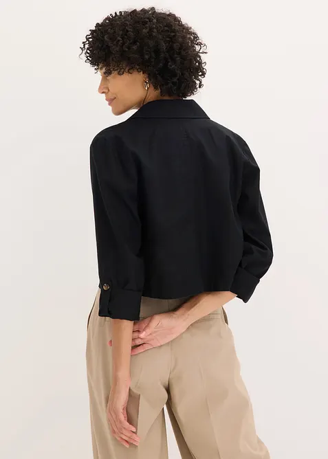 Blusjacka i linnemix, bonprix