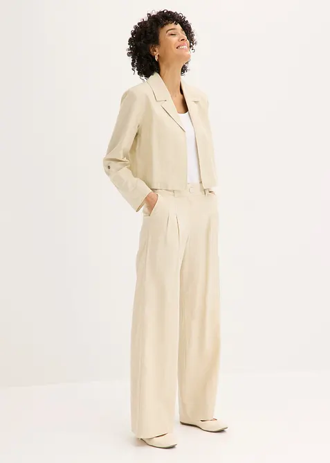 Blusjacka i linnemix, bonprix
