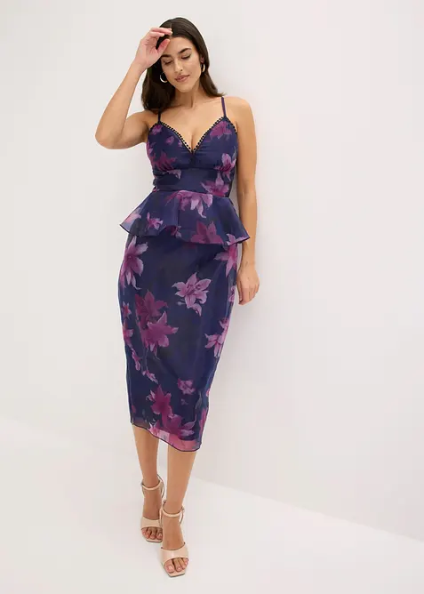 Cocktailkl&auml;nning av mjuk tyll med virkad bes&auml;ttning, bonprix