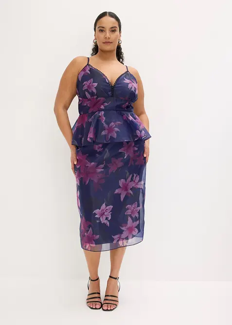 Cocktailkl&auml;nning av mjuk tyll med virkad bes&auml;ttning, bonprix