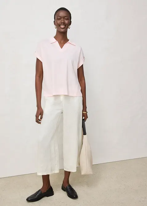 Pik&eacute;tr&ouml;ja med silke, vid modell, bonprix