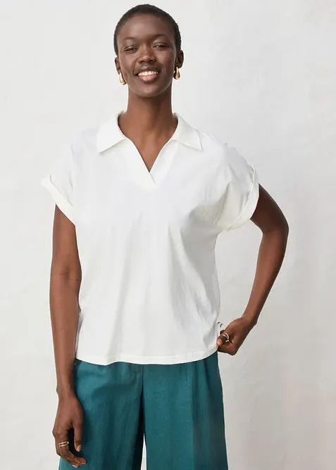 Pik&eacute;tr&ouml;ja med silke, vid modell, bonprix