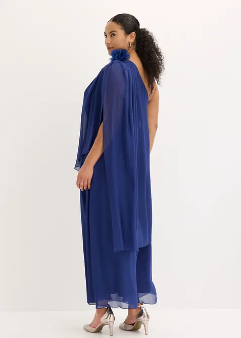 Aftonkl&auml;nning av mjuk chiffong med blomapplikation, bonprix