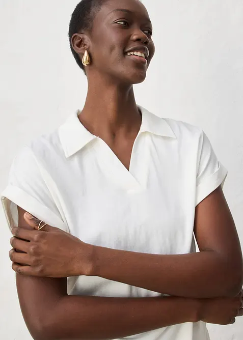 Pik&eacute;tr&ouml;ja med silke, vid modell, bonprix