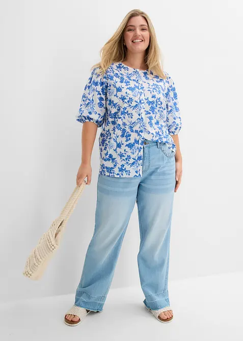 Blus i bomull, bonprix