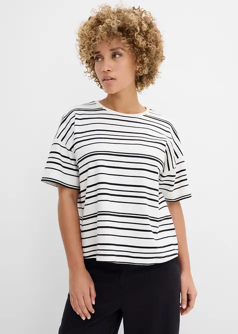 Randig T-shirt i bomull, bonprix
