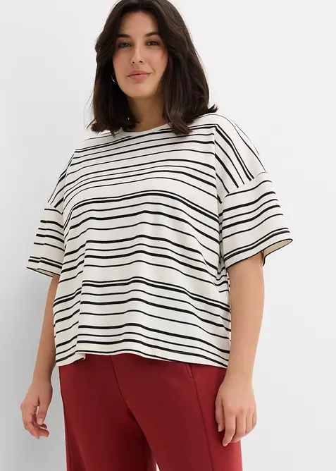 Randig T-shirt i bomull, bonprix