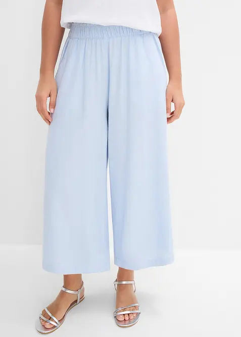 Palazzobyxa i linnemix, bonprix