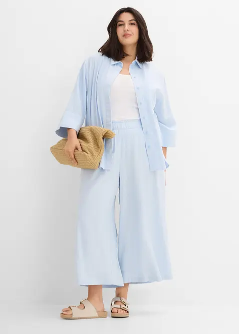 Palazzobyxa i linnemix, bonprix