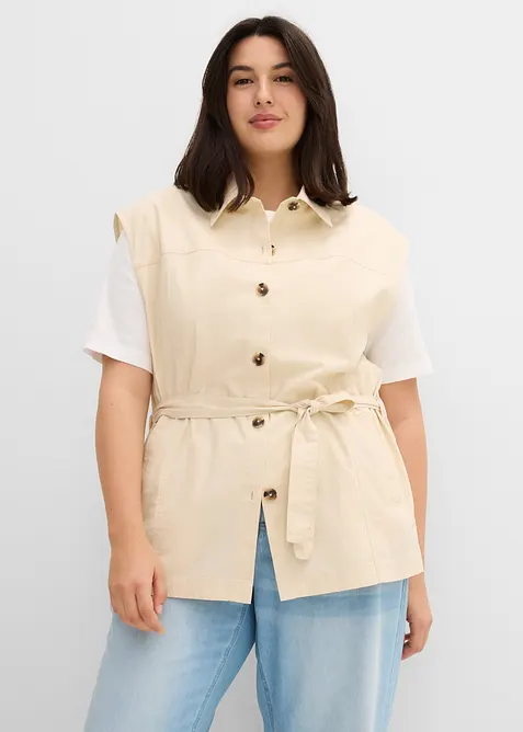 V&auml;st i bomull med sk&auml;rp, bonprix