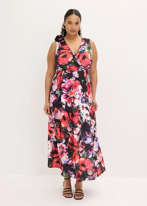 Aftonkl&auml;nning av kr&auml;pp med strukturyta och blomapplikation, bonprix