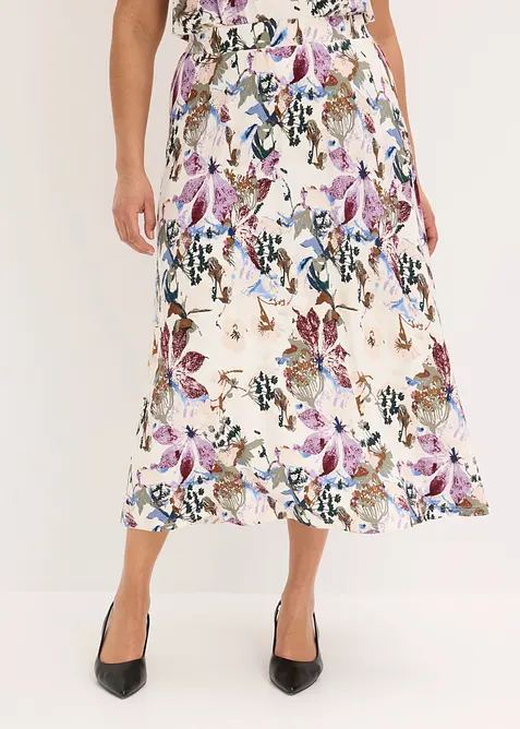 Kjol med mjuk viskos, bonprix