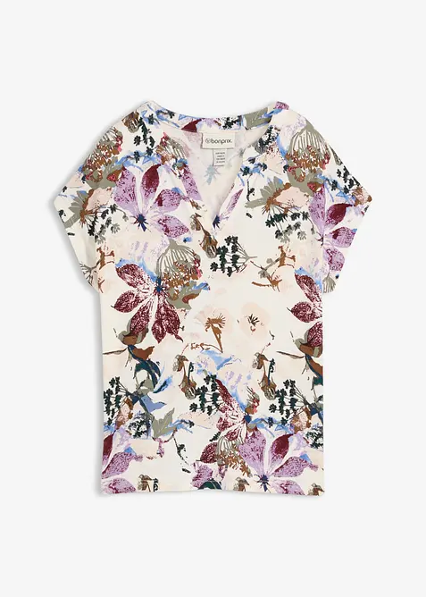 Tunika med korta &auml;rmar, av mjuk viskos, bonprix