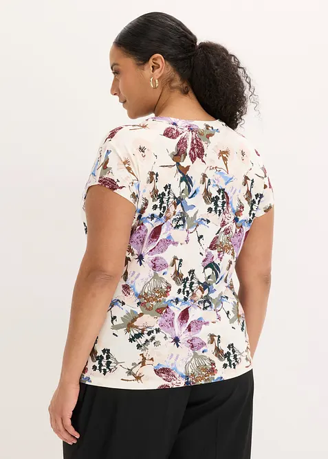 Tunika med korta &auml;rmar, av mjuk viskos, bonprix