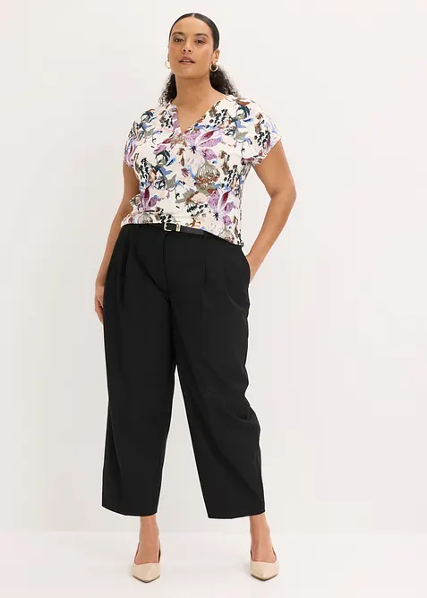 Tunika med korta &auml;rmar, av mjuk viskos, bonprix