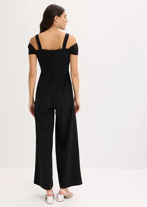 Jumpsuit av kr&auml;pp med struktur, bonprix