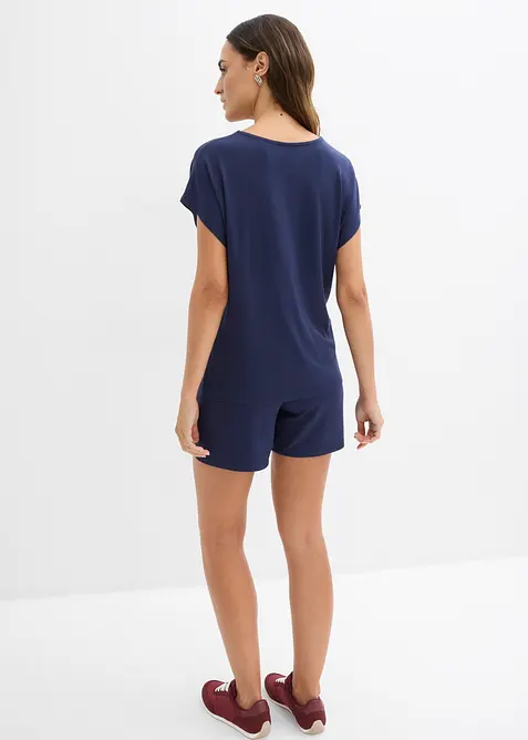Topp och shorts i mjuk viskosmix (2 delar), bonprix