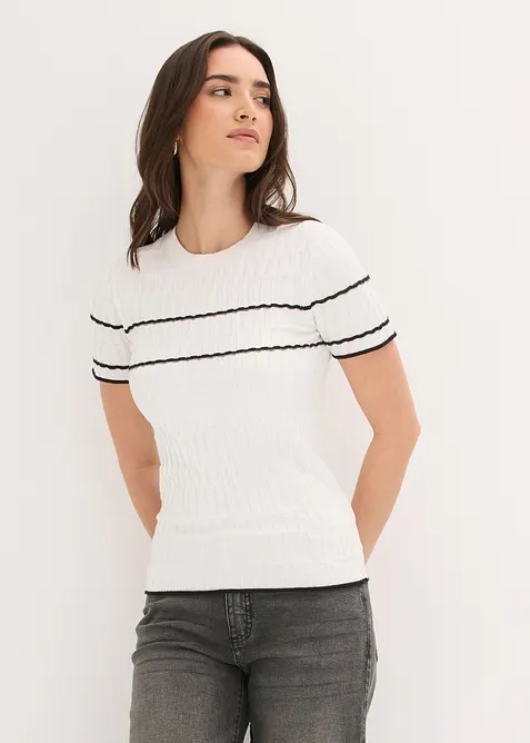 Tr&ouml;ja i bomullsmix, med korta &auml;rmar, bonprix