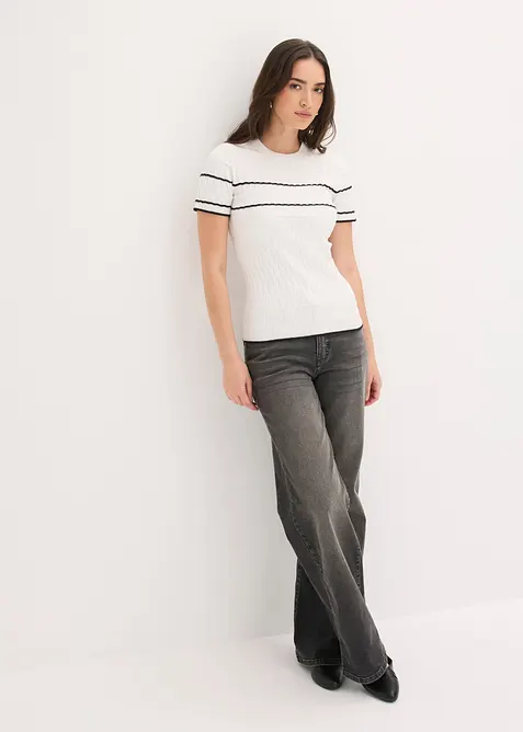 Tr&ouml;ja i bomullsmix, med korta &auml;rmar, bonprix