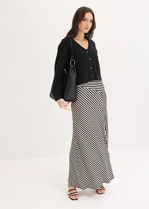 Jerseykjol i viskosmix, bonprix