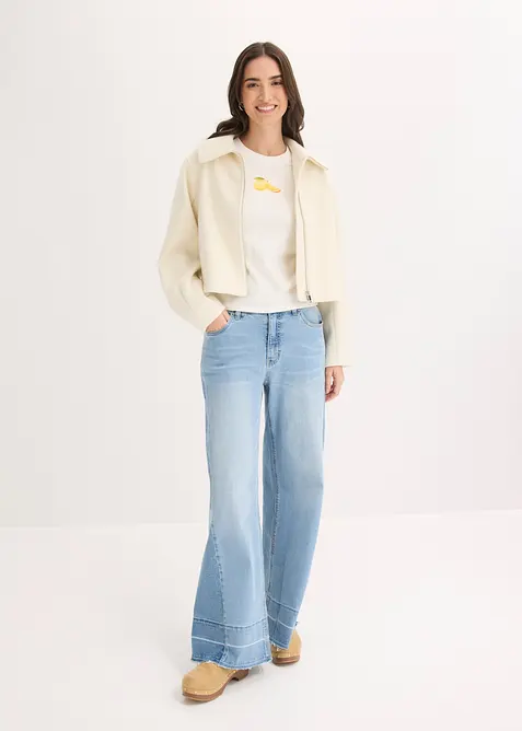 Topp av elastisk bomull, bonprix