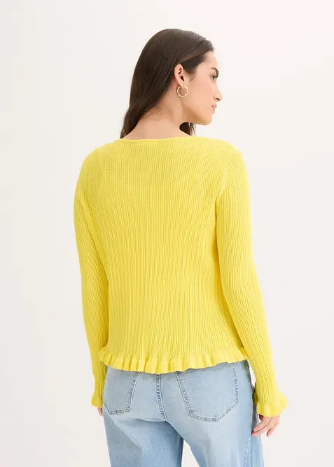 Cardigan i bomullsmix, bonprix