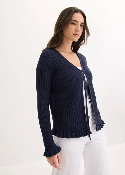 Cardigan i bomullsmix, bonprix