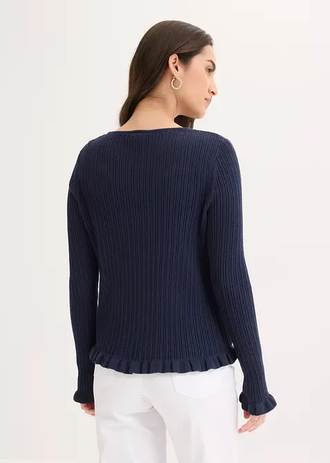 Cardigan i bomullsmix, bonprix