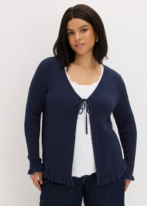 Cardigan i bomullsmix, bonprix