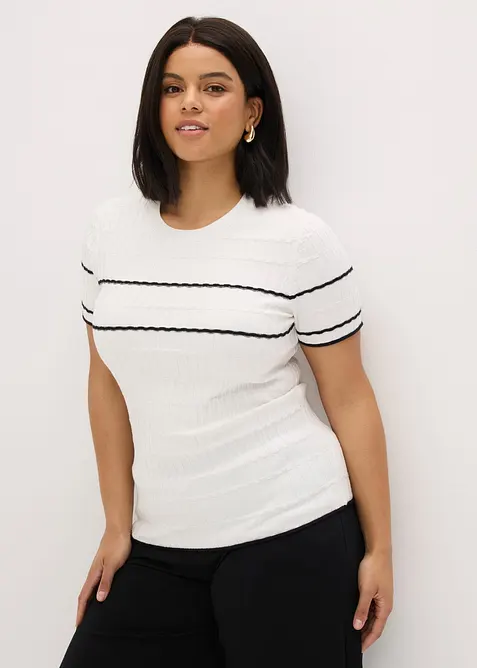 Tr&ouml;ja i bomullsmix, med korta &auml;rmar, bonprix