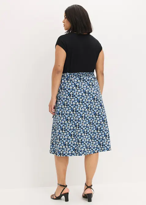 Mellanl&aring;ng jerseykl&auml;nning i viskosmix, bonprix