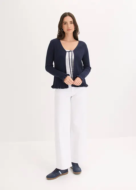 Cardigan i bomullsmix, bonprix