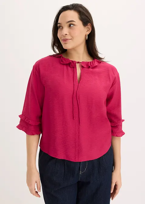 Blus av tunn viskosmix, bonprix