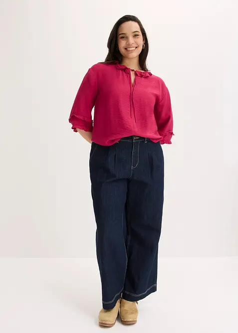 Blus av tunn viskosmix, bonprix